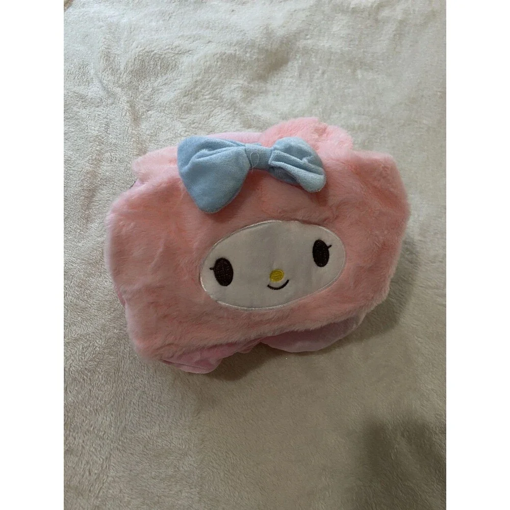 Sanrio My Melody Hooded Travel Neck Pillow Convertible Plush Pink Cute Kawaii